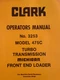 CLARK MICHIGAN MODEL 475C FRONT END LOADER OPERATORS MANUAL No. 3253