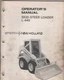 SPERRY NEW HOLLAND SKID-STEER LOADER L-445 #42044512 1978 Operator's Manual
