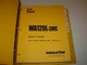 Komatsu WA120L-3MC Wheel Loader Shop Service Manual , s/n 54104 - up