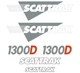 Scat Trak 1300D Decals Stickers Kit Skidsteer loader FULL SET Emblem scattrak