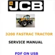 JCB 3200 FASTRAC TRACTOR SERVICE REPAIR SHOP MANUAL PDF USB