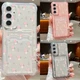 For Samsung S25 Ultra S24 FE S23 A56 A16 A52 A55 Card Pocket Silicone Case Cover