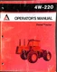 Allis-Chalmers 4W-220 Diesel Tractor Operator's Manual 1982 Agricultural