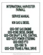 International Harvester 606 and 2606 Service Manual