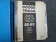 1982-1983 Plymouth Voyager B150 Minivan Parts Catalog Manual Extended