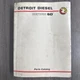1998 DETROIT DIESEL SERIES 60 DIESEL ENGINE  PARTS CATALOG MANUAL 6SP161