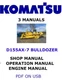 KOMATSU D155AX-7 BULLDOZER SHOP OPERATORS REPAIR ENGINE MANUAL PDF ON USB
