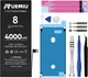4000mAh for iPhone 8 Durable High-Capacity Replacement with Repair Tool Kit, Co