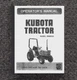 B8200 TRACTOR OPERATORS OWNERS MAINTENANCE MANUAL FITS KUBOTA MODEL  DIESEL 