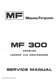 Massey Ferguson MF300 Diesel Crawler Loader Angledozer Service Manual