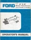 FORD MOWER ATTACHMENT 42" 48" Model 09GN3682 09GN3683 Assembly Operator's Manual