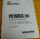 Komatsu PC160LC-7E0 Excavator w 4D107E-1 Engine Shop Manual Foldouts C10001-Up