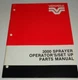 Versatile 3000 Sprayer Set-Up, Operators & Parts Manual Original VERY GOOD! 3/84