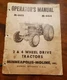 Minneapolis-Moline M602 604 Tractor Operator's Manual S-344