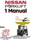 NISSAN FORKLIFT 1F4E PARTS MANUAL PDF ON USB