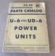 1952 International Harvester U-6 UD-6 Power Units Parts Catalog PU-8B