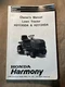 Honda Harmony H2113GDA & H2113HDA Hydro & Gear Lawn Tractor Mower Owners Manual