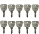 10x Replace For Kioti Tractor Ignition Key T2545-41151 LB1914,LK2554,LK30,LK3054