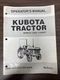35040-19711 KUBOTA OPERATOR'S MANUAL TRACTOR MODEL'S L2350, L2350DT