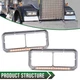 Pair 4x6 LED Headlight Bezel Fit For Kenworth T600 T800 W900B Peterbilt