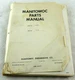 Manitowoc 4000W Vicon Parts Manual Serial # 40260 Pre-owned OEM Free Shipping