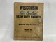 Wisconsin VE4 Air Cooled Heavy Duty Engine OEM Instruction Manual & Parts List