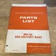 1957 Massey-Harris MH-26 Side Delivery Rake Parts List
