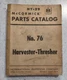 INTERNATIONAL HARVESTER / McCORMICK - HARVESTER THRESHER PARTS CATALOG MANUAL #1
