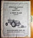 Allis-Chalmers 6' Foot Scraper Oxnard Owner Operator Parts Manual TPL-265C WD D