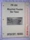 1988 GEHL PR 450 MOUNTED PARALLEL BAR HAY RAKE OPERATOR'S MANUAL