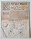 Vintage Kohler K91 K141 K161 K181 Engine Owner's Manual