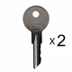 2x Key C250 For Crown Forklift 170151-001 Fits models PE4500, WP3000