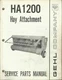 GEHL COMPANY HAY ATTACHMENT HA1200 Form No. 903394 Tractor Parts Manual