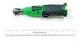 Snap-on Tools USA CTR714AG, 14.4V, 1/4" Cordless Ratchet Green Tool Only GOOD!