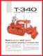 International T-340 Crawler Tractor Color Sales Brochure IH Specification Sheet
