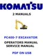 Komatsu PC400-7 Hydraulic Excavator Owners Service Shop Operators Manual PDF