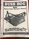 Bush Hog Operators Manual RZ60 Rotary Cutter Razorback #81652