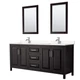 Wyndham Collection WCV252580D-VCA-M24 Daria 80" - Dark Espresso / Carrara