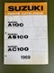 Genuine 1969 OEM Suzuki Motorcycle A100 AS100 AC100 Parts Catalog Manual Book