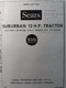 Sears SS-12 Suburban 1967 SUPER 12 Lawn Garden Tractor Parts Manual 917.25120