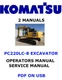 Komatsu PC220LC-8 Hydraulic Excavator Parts Service Shop Operators Manual PDF