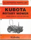 KUBOTA ROTARY MOWER ILLUSTRATED PARTS LIST FOR MODELS RC60-25, RC72-25 AND RC72-