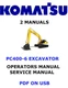 Komatsu PC400-6 Hydraulic Excavator Owners Service Shop Operators Manual PDF