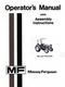 Massey Ferguson MF230 MF-230 Tractor Owner Operators Assembly Instruction Manual