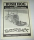 Bush Hog RZ60 Razorback Rotary Cutter Mower Operators Owner Manual 2/93 ORIGINAL