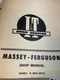 I&T Shop Manual for Massey Ferguson Models MF25 MF130 Tractor