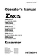 HITACHI ZAXIS ZX 110&nbsp;110M&nbsp;180LC&nbsp;225USR&nbsp;225USRLC EXCAVATOR OPERATORS MANUAL