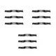 Nine (9) Med. Lift Mower Blades Fits Kubota Mower Decks RCK54-22BX RCK54-75B