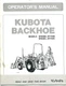 -Kubota- Vintage BT650B Backhoe Tractor Operators Service Manual Agriculture
