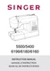 On CD * SINGER 5500 5400 6199 6180 6160 INSTRUCTION BOOK / OPERATING MANUAL